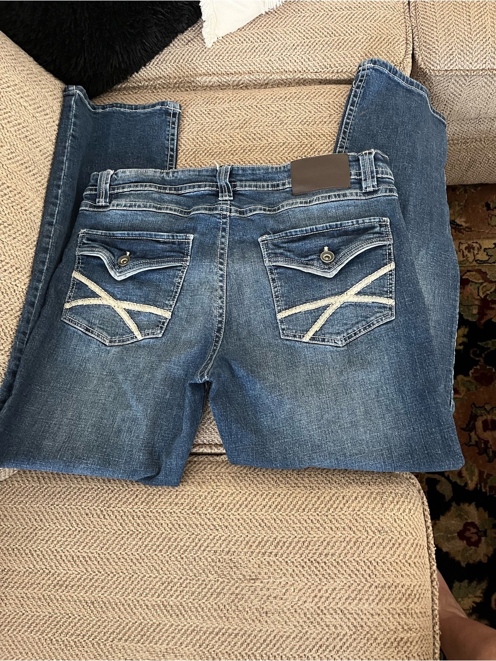 Men’s TK AXEL Blue Denim Jeans with Decorative Back Pockets